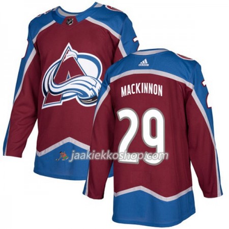 Miehille NHL Colorado Avalanche Pelipaita Nathan MacKinnon 29 Adidas 2017-2018 Burgundy Punainen Authentic